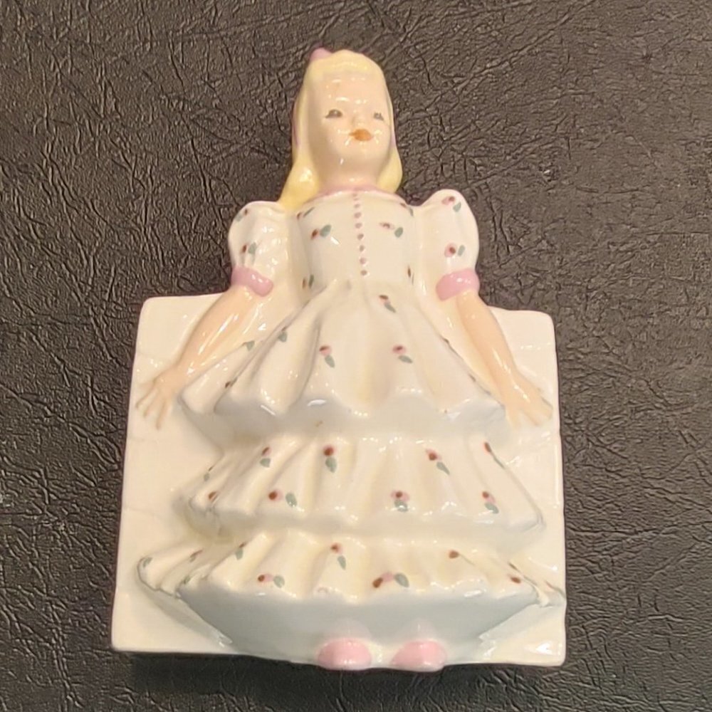 Vintage Florence Ceramic Doll Vase - Rare Find